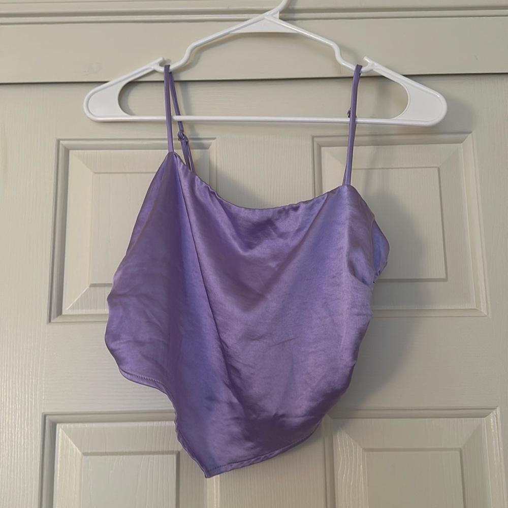 Small purple handkerchief tank top